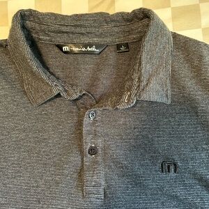 Travis Mathew Shirt Mens Large Short Sleeve Golf Polo Performance Heather Gray